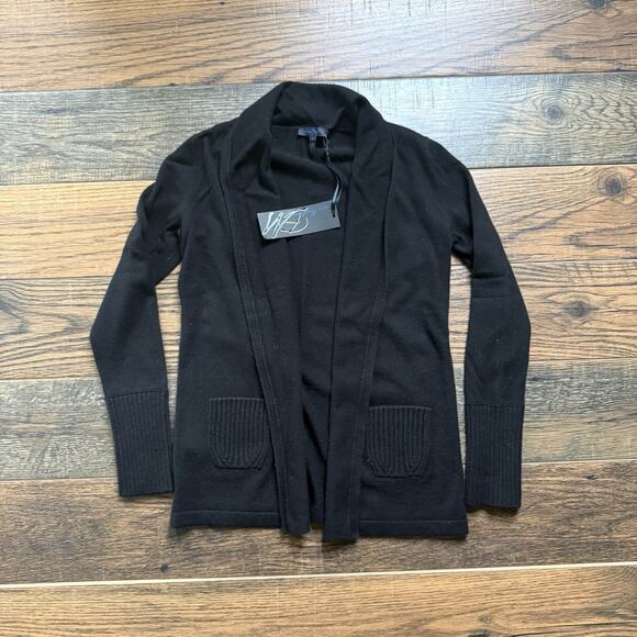 Enzo Mantovani 100% Cashmere Cardigan Sweater Black NWT Made in Italy Women’s S - Picture 1 of 6